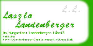 laszlo landenberger business card