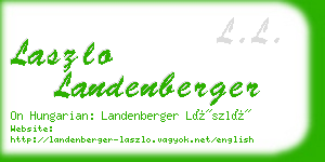 laszlo landenberger business card